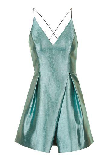 Topshop Crinkle Satin Prom Dress