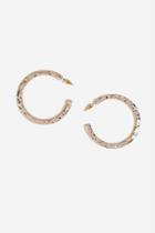 Topshop *hammered Hoop Earrings