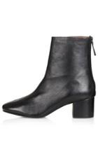 Topshop Avocado 60's Back Zip Ankle Boots