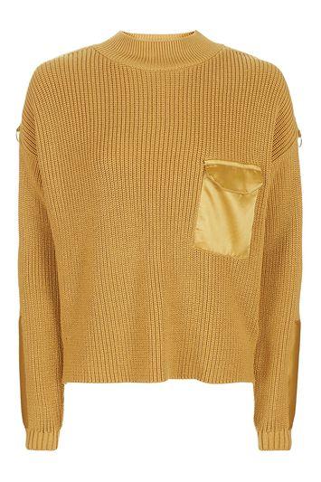 Topshop Boxy Satin D-ring Jumper