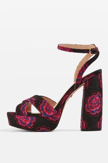 Topshop Lollie Embroidered Sandals