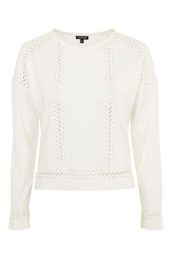 Topshop Whip Stitch Sweatshirt