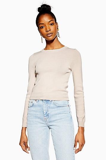 Topshop Racking Stitch Knitted Top