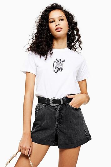 Topshop Zebra Head T-shirt