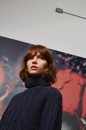 Topshop Lfw *cable Knit Polo