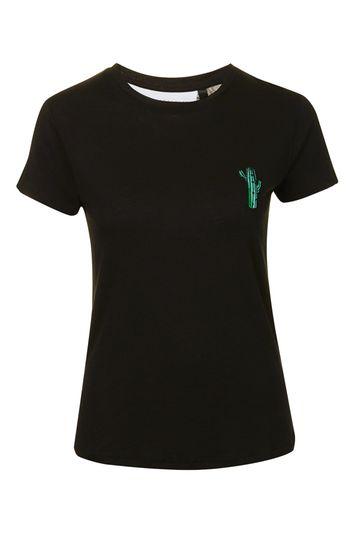 Topshop Embroidered Cactus Tee By Tee And Cake