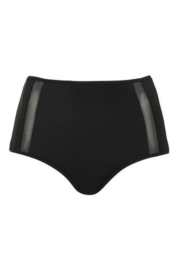 Topshop High-waisted Mesh Bikini Bottoms