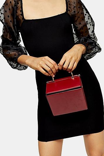 Topshop Meg Red Boxy Cross Body Bag