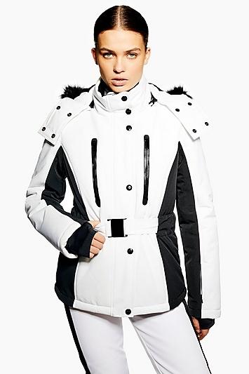 Topshop *monochrome Colour Block Jacket By Topshop Sno