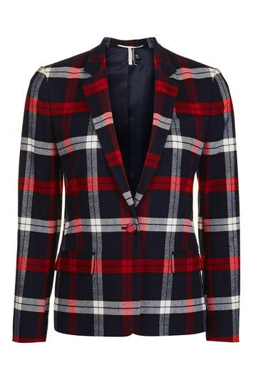 Topshop Check Suit Jacket