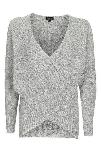Topshop Twist Wrap Front Jumper