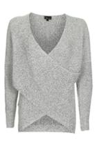 Topshop Twist Wrap Front Jumper
