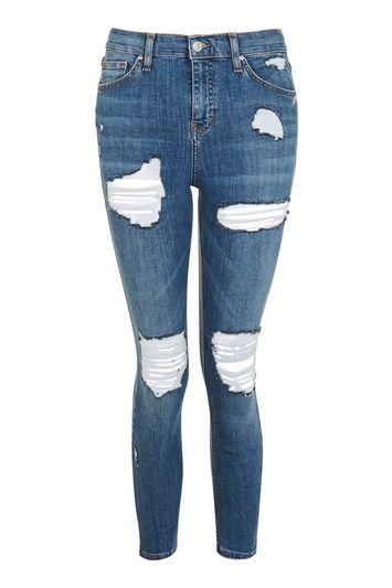 Topshop Petite Moto Ripped Jamie Jean