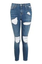 Topshop Petite Moto Ripped Jamie Jean