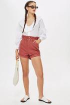 Topshop Paperbag Denim Shorts