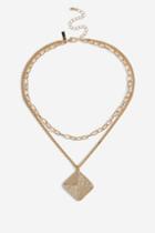 Topshop *woven Square Multirow Necklace