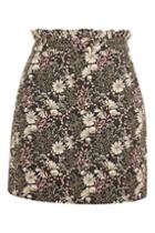 Topshop Tapestry High Waisted Frill Mini Skirt