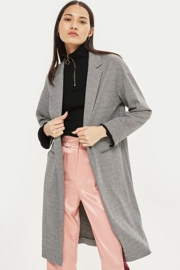 Topshop Jersey Chuck On Coat