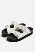 Topshop Freya Vegan White Footbed Sandals