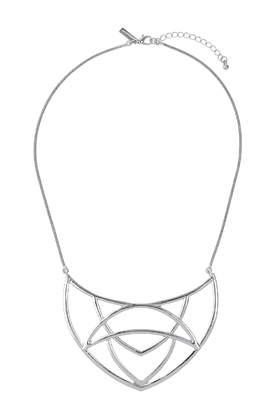 Topshop Cut Out Shield Drop Necklace