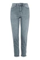 Topshop Moto Washed Grey Mom Jeans
