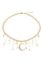 Topshop *cosmic Charm Chunky Chain Choker By Orelia