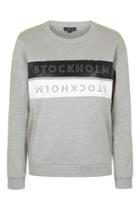 Topshop Tall Stockholm Motif Sweatshirt