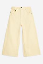 Topshop Petite Yellow Cropped Jeans