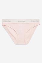 Topshop Pink Ribbed Mini Knickers By Calvin Klein