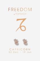 Topshop Capricorn Symbol Stud Earrings