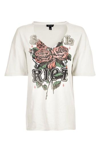 Topshop Riot Choker Rock T-shirt