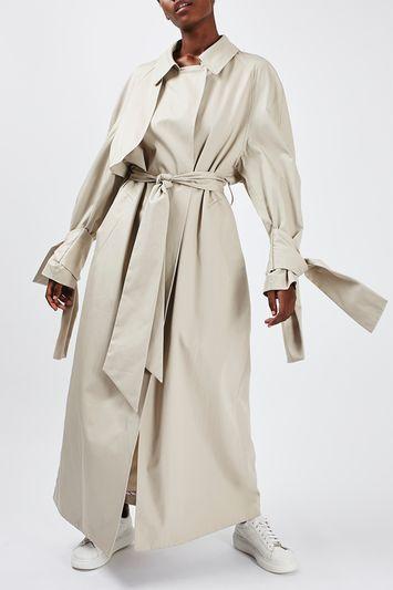 Topshop Tie Sleeve Trench By Boutique