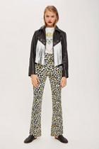 Topshop Leopard Flare Trousers
