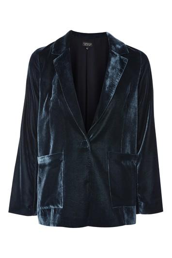 Topshop Slouch Velvet Jacket