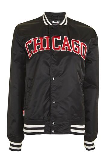 Topshop Chicago Stadium Jacket By Schott