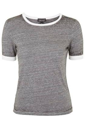 Topshop Burnout Contrast Tee