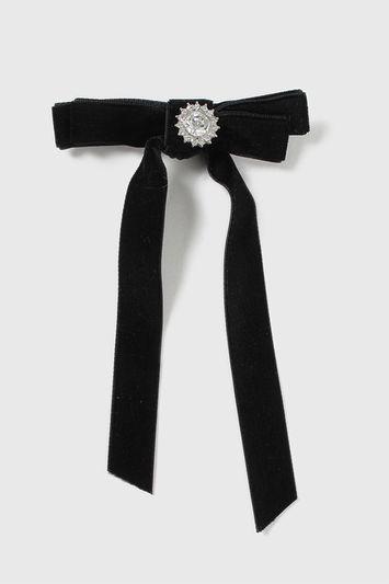 Topshop Velvet Bow Brooch