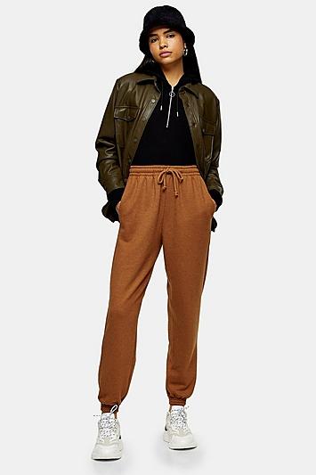 Topshop Brown 90's Oversized Joggers