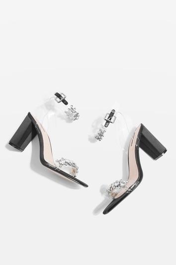 Topshop Rochelle Embellished Perspex Sandals
