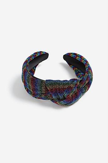 Topshop *glitter Striped Knot Headband