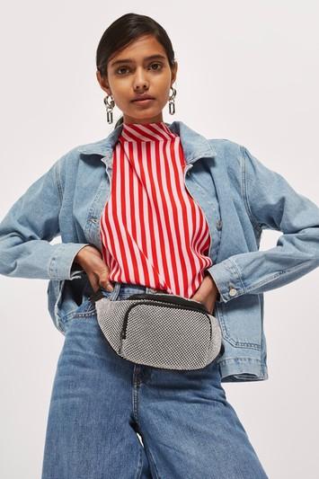 Topshop Diane Diamante Chainmail Bum Bag