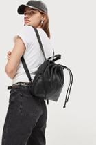 Topshop Leather Drawstring Backpack