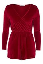 Topshop *wrap Front Playsuit By Glamorous