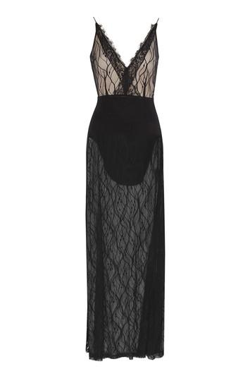 Topshop *plunge Lace Maxi Dress By Rare