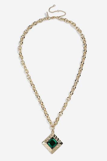 Topshop *chunky Chain Pendant Necklace
