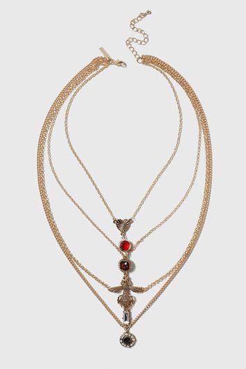 Topshop Charm Drape Collar Necklace