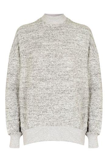 Topshop Petite Brushed Batwing Sweatshirt