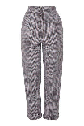 Topshop Petite Mini Check Mensy Pants