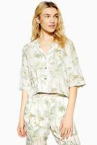 Topshop Tropical Palm Pyjama Shirt