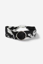 Topshop Monochrome Fabric Ring Choker Necklace
